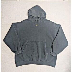 Vintage 90s Nike Forest Green Gold Center Swoosh Hoodie XL - Made In USA